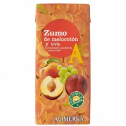 Caja de Jugo de 1 Litro Zumo Melocotón y Uva