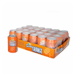 Santa Refresco de Naranja Gaseado – Caja 24 Latas de 330ml 