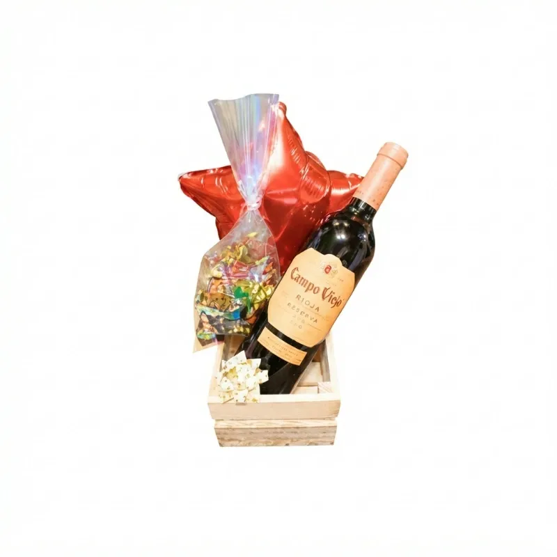 Caja de Vino Tinto Premium con Sorpresas