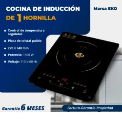 Cocina de Inducción EKO 1500W – 1 Hornilla