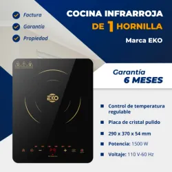Cocina Infrarroja EKO 1500W – 1 Hornilla