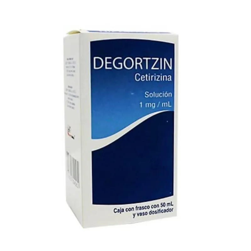 Degortzin Cetirizina Solución Oral 1 mg/mL | Frasco 50 mL con Vaso Dosificador