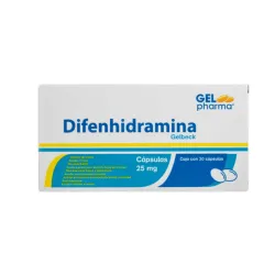 Difenhidramina 25 mg Antihistamínico – 30 Cápsulas