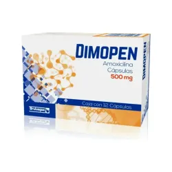 Dimopen Amoxicilina 500 mg | Caja con 12 Cápsulas Antibióticas