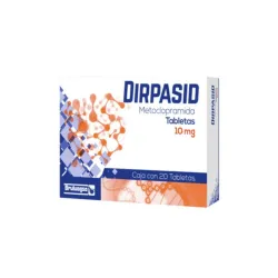 Dirpasid Metoclopramida 10 mg, Caja con 20 Tabletas