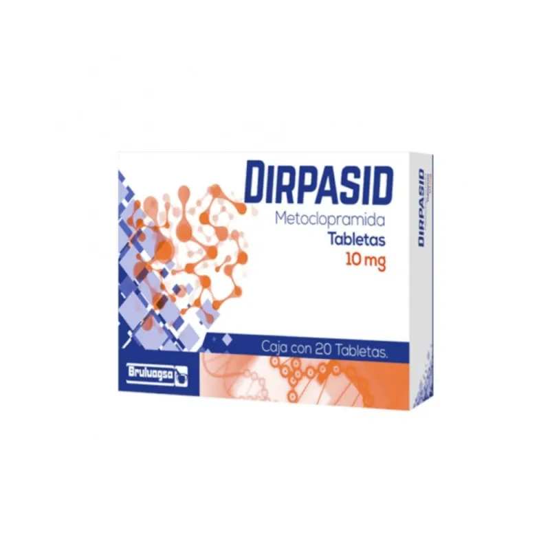 Dirpasid Metoclopramida 10 mg, Caja con 20 Tabletas