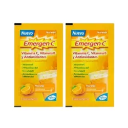 Emergen-C efervescente con vitamina C, complejo B y minerales. (2 sobres de 9.6 gr cada uno)