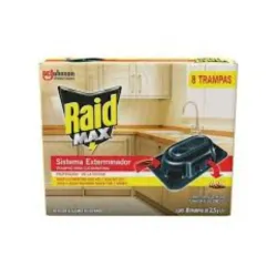 EXTERMINADOR DE CUCARACHAS - RAID MAX (8 TRAMPAS)