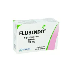 Flubindo Ciprofloxacino 500 mg | Caja con 14 Tabletas