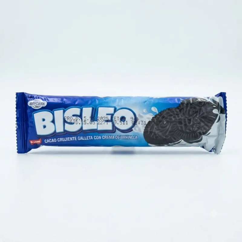 Galletas Bisleo de Cacao rellenas con crema de vainilla – Aprox. 56 g