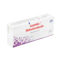 Losartán / Hidroclorotiazida 100 mg / 25 mg, Caja con 15 Tableta