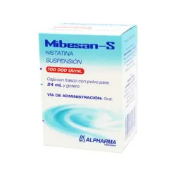 Mibesan-S Nistatina Suspensión Oral 100,000 UI/mL | Frasco 24 mL con Gotero