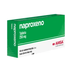 Naproxeno Sódico 250 mg, Caja con 30 Tabletas