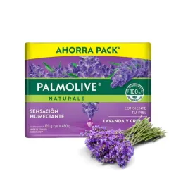 Palmolive Jabón Lavanda y Crema – Pack 4 x 120g (480g)
