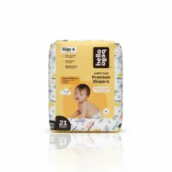 Pañales Premium Hello Bello Talla 4 (22-37 lb) - Pack Jumbo de 21 Unidades 