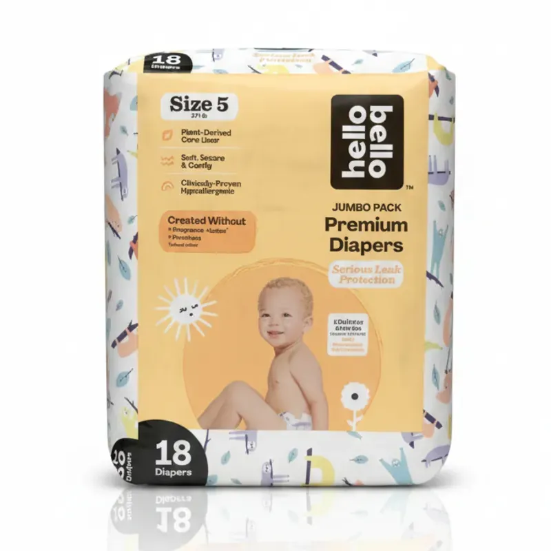 Pañales Premium Hello Bello Talla 5 (27+ lb) - Pack de 18 Pañales