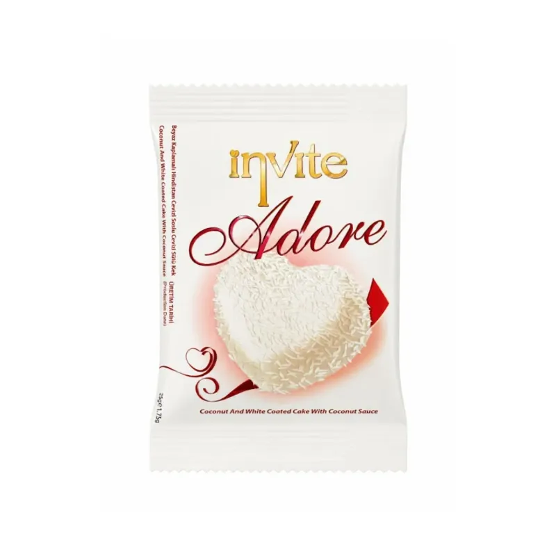 Pastelito de Coco Invite Adore 40 g | Cobertura Blanca y Salsa de Coco