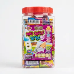 Pote de Mini Chicle Tattoo – Dulces Las Delicias – 150 piezas (450 g)