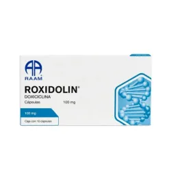 Roxidolin Doxiciclina 100 mg | Caja con 10 Cápsulas, Antibiótico