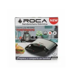 Sandwichera Roca Eléctrica – 750 W – 110V – Placas antiadherentes