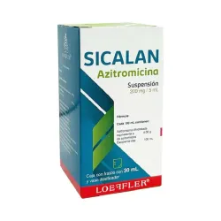 Sicalan Azitromicina Suspensión 200 mg/5 mL | Frasco 30 mL con Dosificador