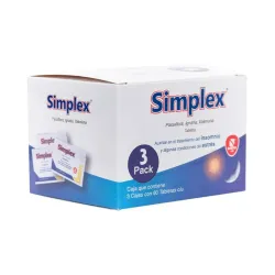 Simplex Tabletas | Auxiliar Homeopático para Estrés e Insomnio, 3 PACK X 60 Tabletas