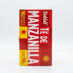 Té de Manzanilla Doblett – 16 bolsitas de 1.2 g (19.2 g total) – Infusión relajante sin cafeína
