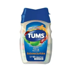 TUMS Extra Antiácido Sabores Surtidos 750 mg | Tabletas Masticables