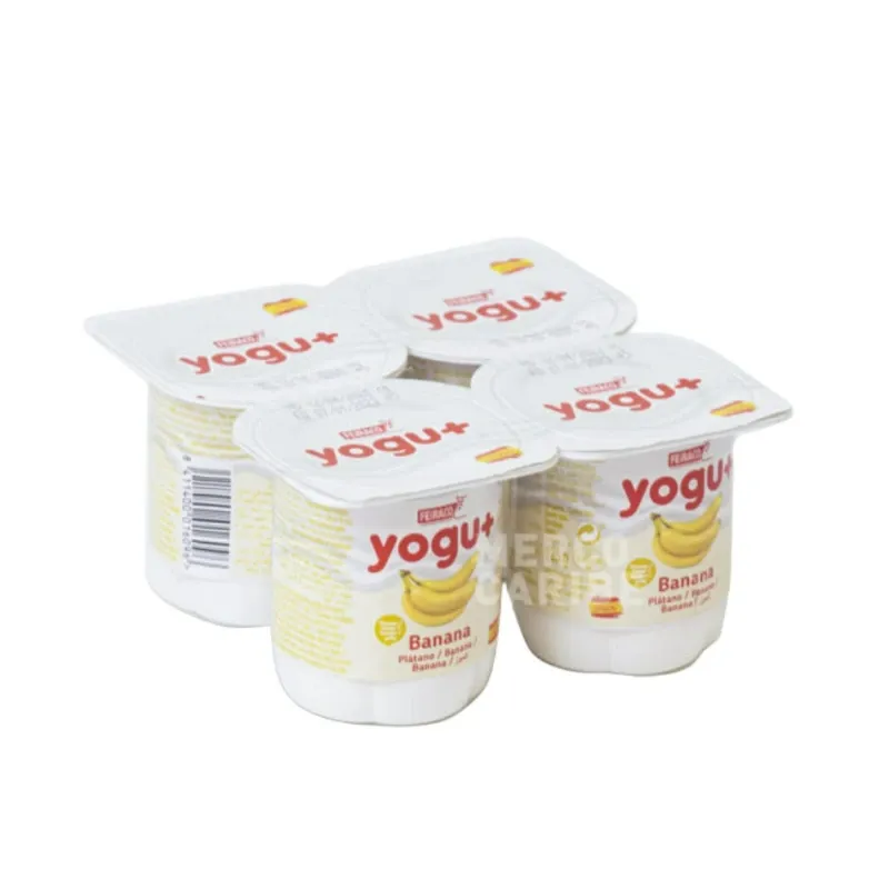 Yogur – 4 unidades de 125 g c/u – Sabor Plátano