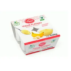 Yogurt sabor plátano Vima Foods (4 x 100 g / 3.52 oz)