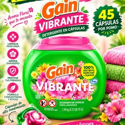 Cápsulas para lavar Gain Vibrant