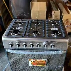 Cocina de gas de 6 hornillas y horno