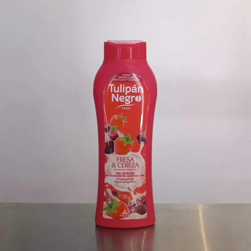 Gel de Baño Fresa y Cereza marca Tulipán Negro