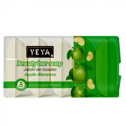 Jabón de tocador de manzana YEYA (5 x 60 g / 2.12 oz).