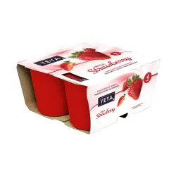 Yogurt pasteurizado sabor a fresa (4 x 125 g / 4.41 oz)
