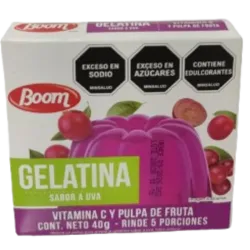Gelatina sabor a uva BOOM