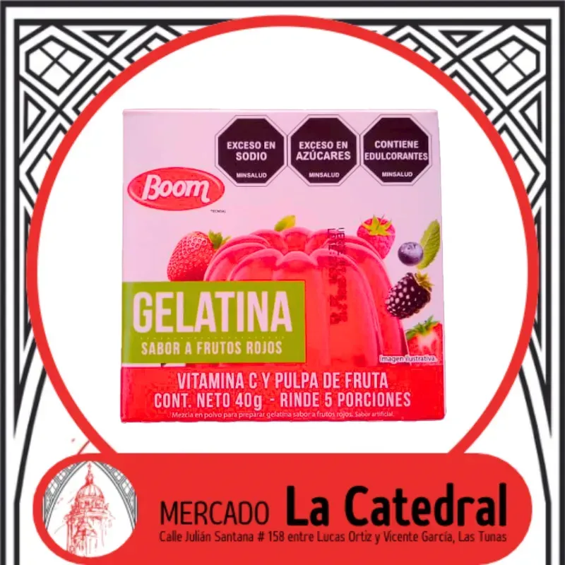 Gelatina sabor a Frutos Rojos