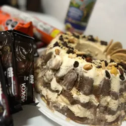 Tarta fría de limon y chocolate 