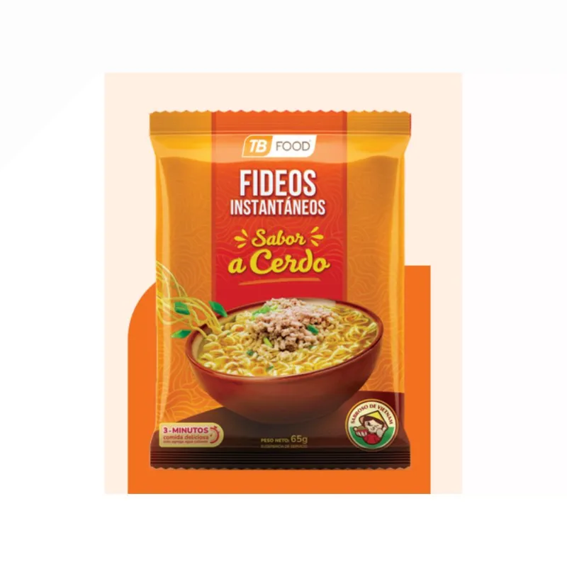 Fideos instantáneos sabor a cerdo 65g