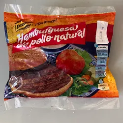 Hamburguesa de pollo natural 