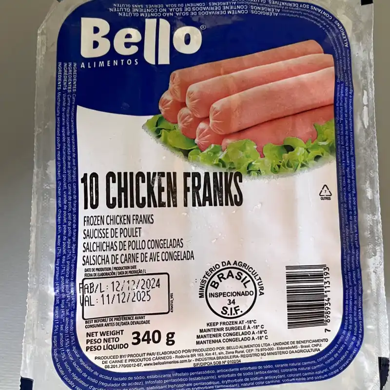 Salchicha de pollo 