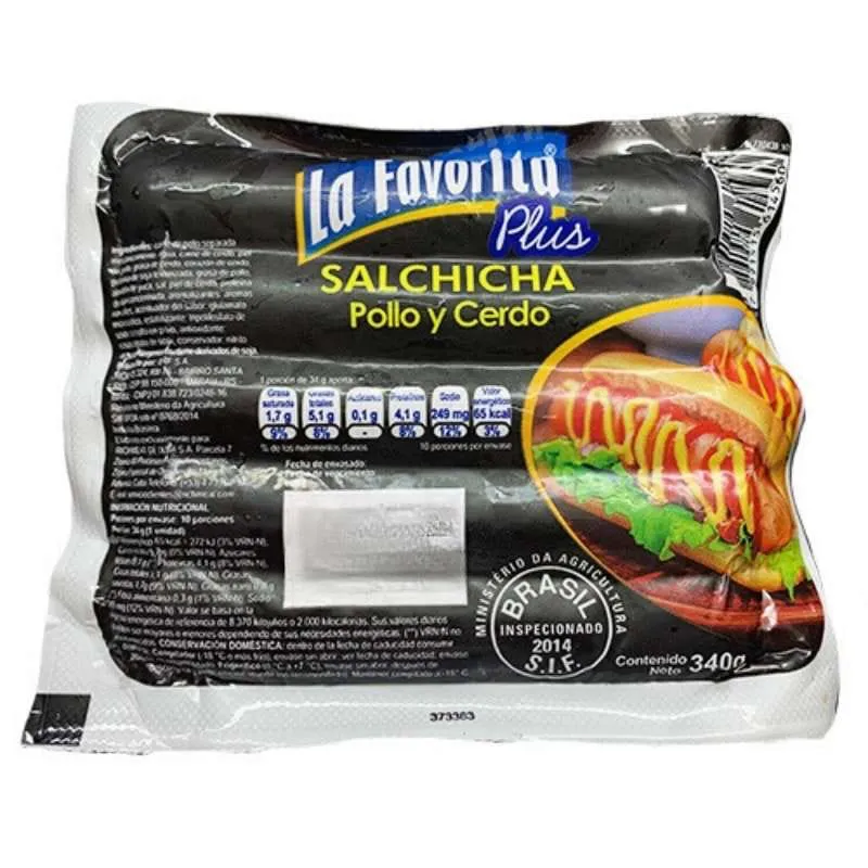 Salchicha de pollo y cerdo 430g 