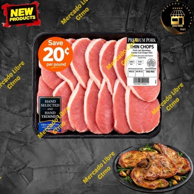 Chuletas de Cerdo Deshuesadas 2.21 lb