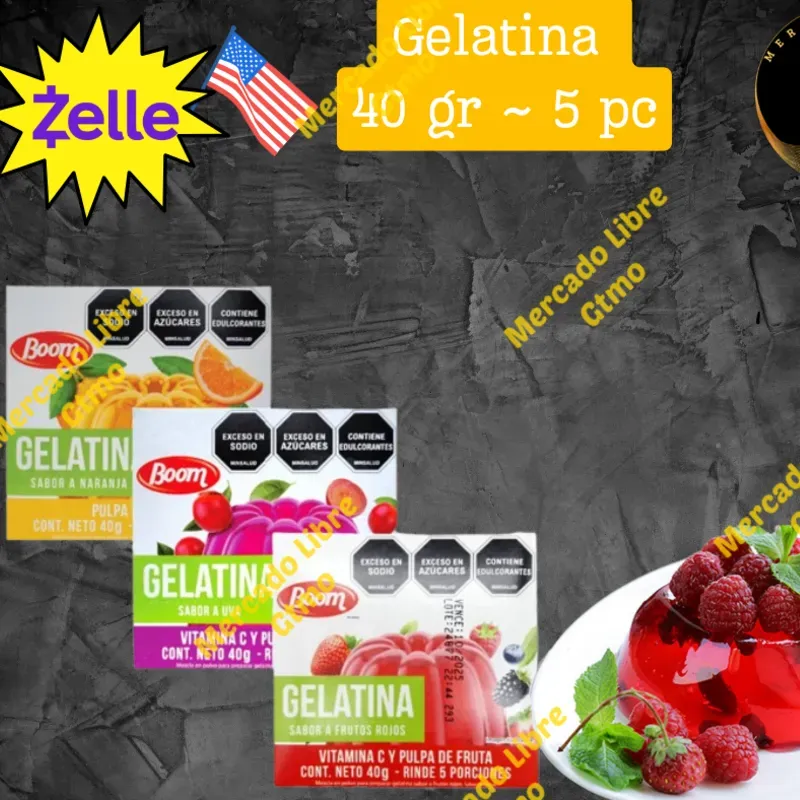 Gelatina 40 g ~ 5 Porciones 