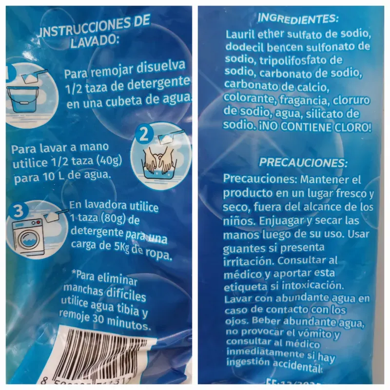 Detergente en Polvo Multiusos LAVANE