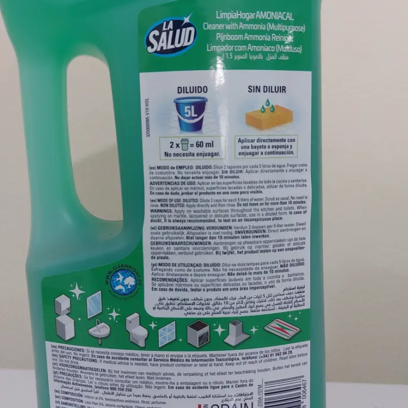 LIMPIAHOGAR LA SALUD AMONIACAL PINO