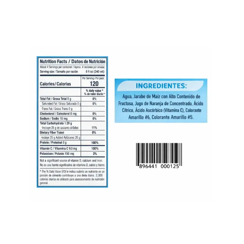 Néctar sabor naranja Goliath