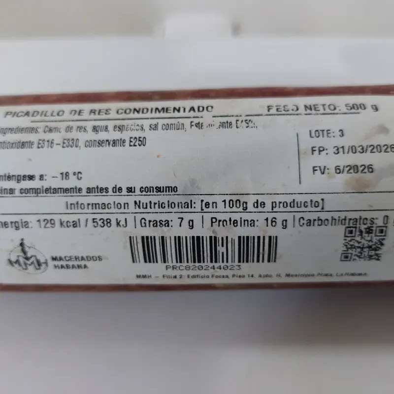 Picadillo de Res Condimentado