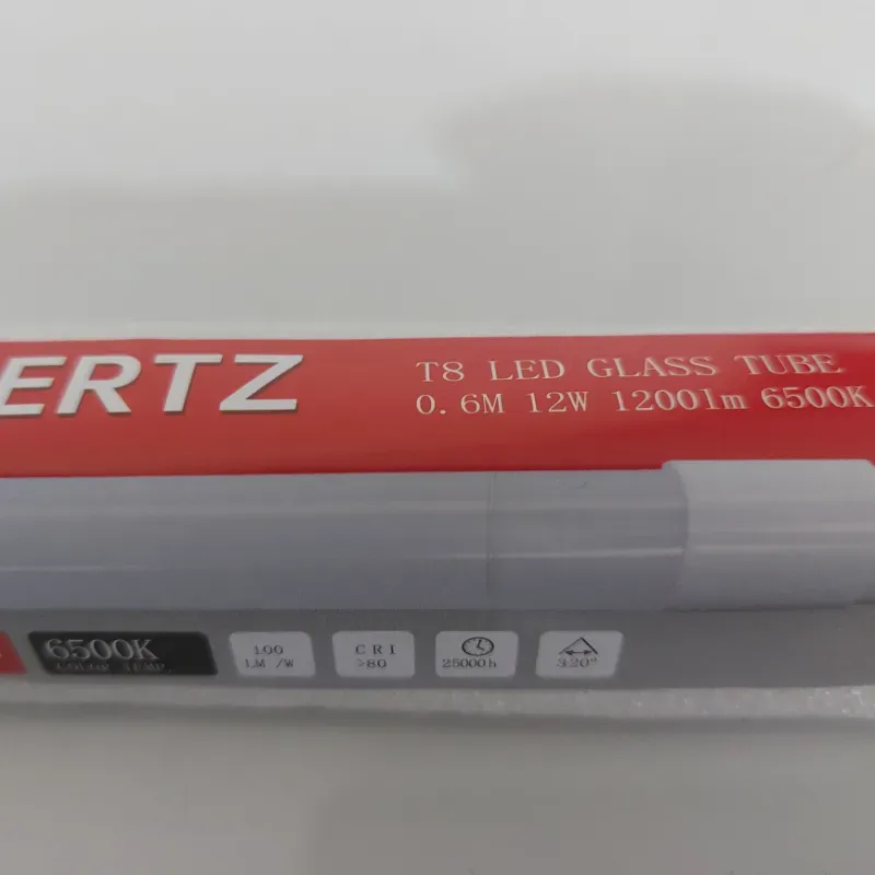 Tubo LED de vidrio T8 - 12 W - Hertz