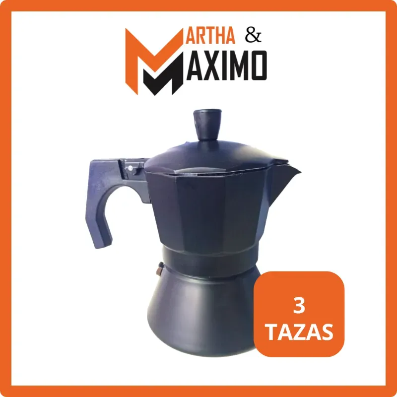 Cafetera Negra 3 tazas 